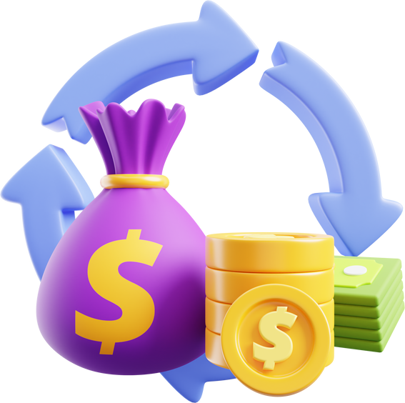 Economy Recovery 3D Illustration